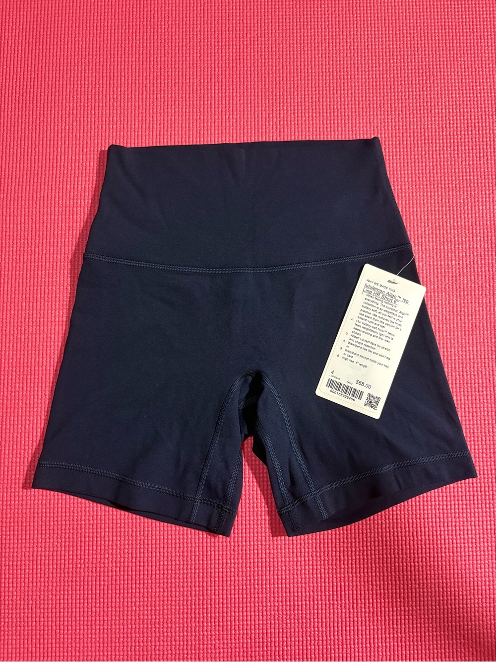Lululemon Align No Line™ High-Rise Short 6", True Navy, SZ 4, NWT - Picture 4 of 5